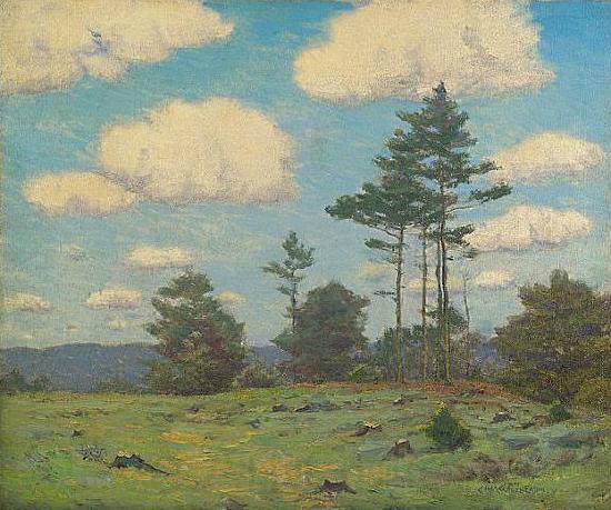 Charles Warren Eaton The Stump Lot Norge oil painting art